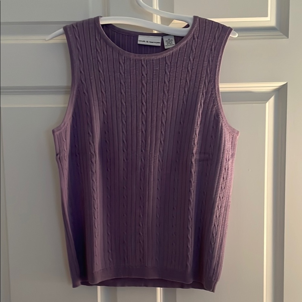 Purple Ribbed Tank Top